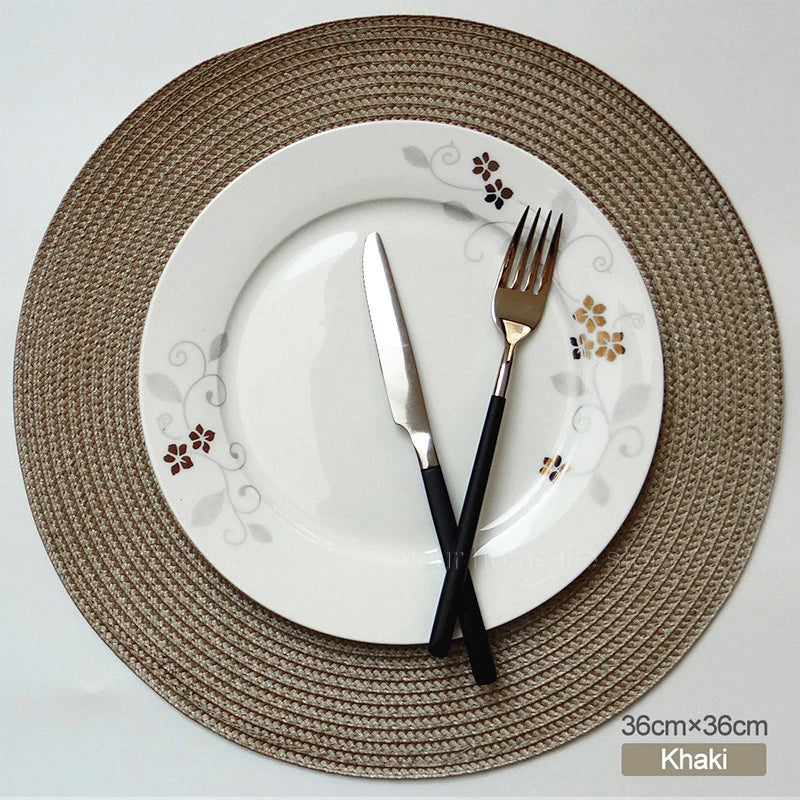 Tapis de table circulaire antidérapant pour cuisine moderne