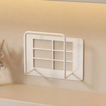 support rangement mural adhésif blanc moderne grille compartiments large capacité