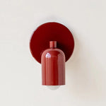 appliques murales modernes vert olive rouge foncé led éclairage cuisine chambre coucher minimaliste