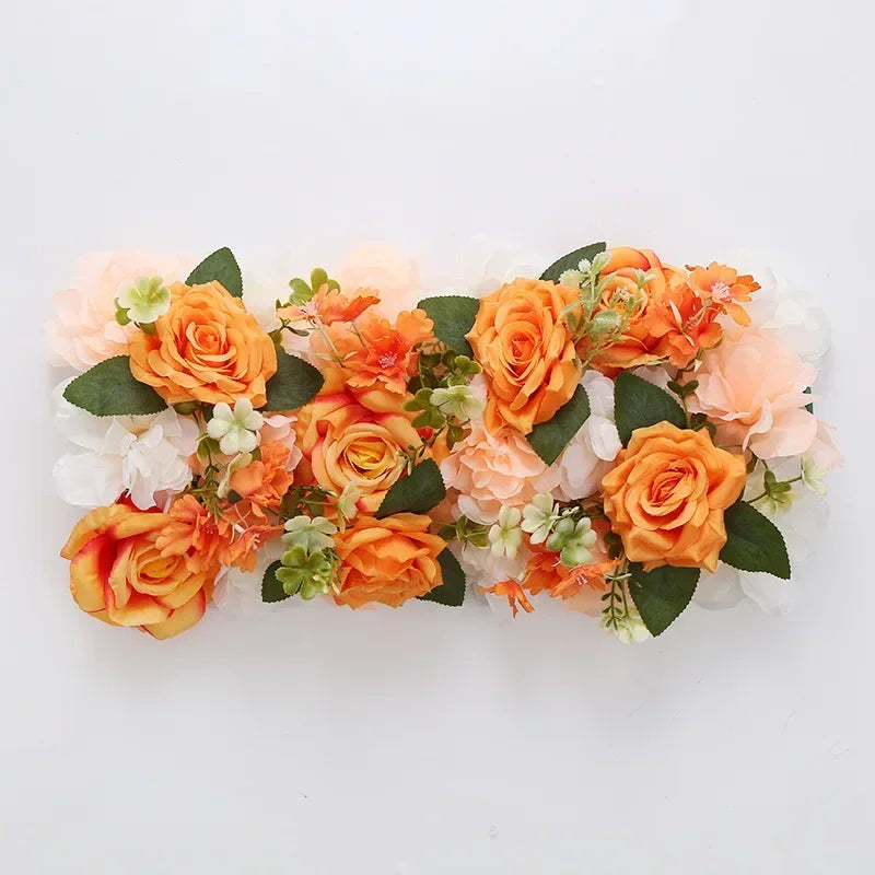 décoration murale couronne fleurs artificielles classique intérieur anniversaire mariage vert rose blanc