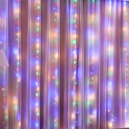 guirlande lumineuse led décoration ramadan multicolore usb télécommande fenêtre intérieur fête lumière décorative