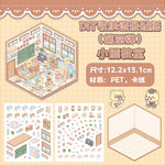 puzzle 3d illustration dessin animé boulangerie vêtements salon thé enfant chambre décoration