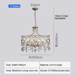 lustre cristal doré filigrane classique lumières suspension chaines e14