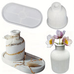 vases céramique blancs vases silicone tubes essai plateau compartiments hydroponiques fleurs modernes