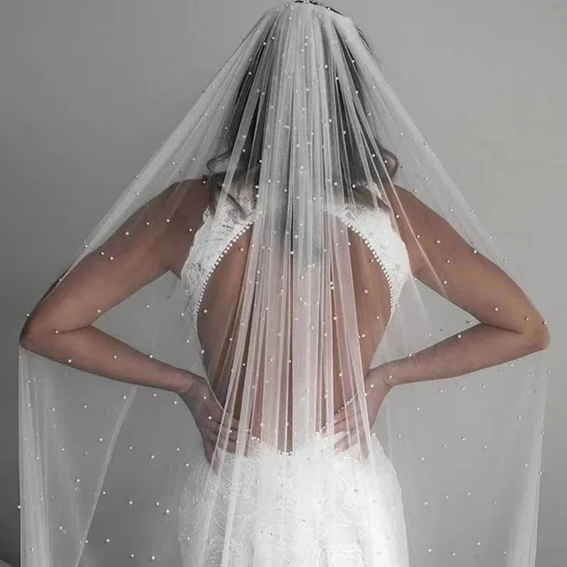voile mariée blanc classique tulle translucide femme accessoire mariage peigne bouquet fleurs