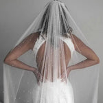 voile mariée blanc classique tulle translucide femme accessoire mariage peigne bouquet fleurs
