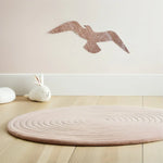 décoration murale oiseaux vol marron clair bois naturel silhouette simplifiée adhésif nautique maison côtier