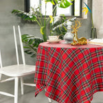 Nappe carreaux écossais rouge verte table noël classique imperméable polyester maisonextérieur