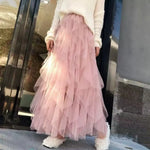 jupe tulle plissée rose noir élégante féminine asymétrique mi mollet translucide junior femme