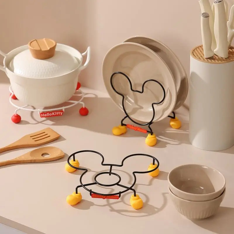 support assiettes hello kitty mickey mouse blanc rouge jaune moderne ludique assiettes couvercles bols