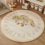 tapis rond alphabet ours enfant floral géométrique polypropylène extérieur salon chambre bébéDecoration festive
