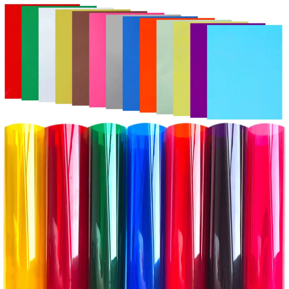 films décoratifs transparents multicolores adhésifs modernes violet bleu rouge jaune vert orange gris blanc