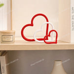 décoration murale cœur rouge blanc moderne minimaliste romantique adhésif
