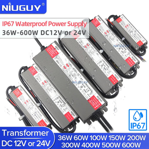 transformateur led étanche ip67 12v 24v 60w 100w 150w 200w 300w 600w gris moderne