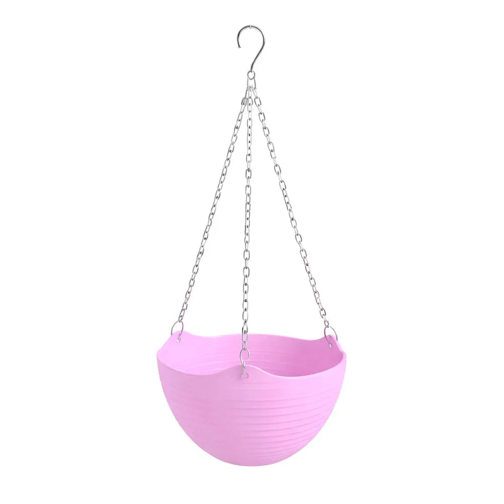 pots fleurs suspendus moderne rayures horizontales blanc vert rose orange jaune bleu beige