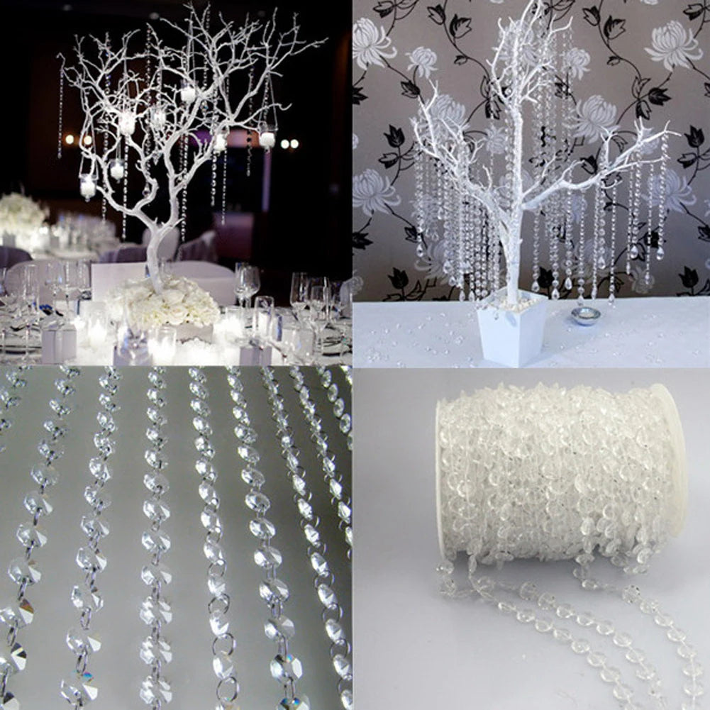 guirlande cristal transparentes brillantes moderne décoration anniversaire noël événement festive