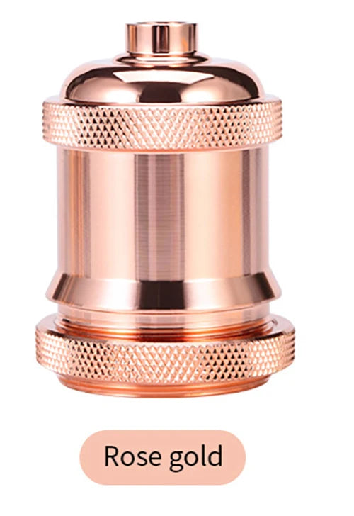 support lampe vintage or noir vis fixations embouts protection base e26 e27 led cfl
