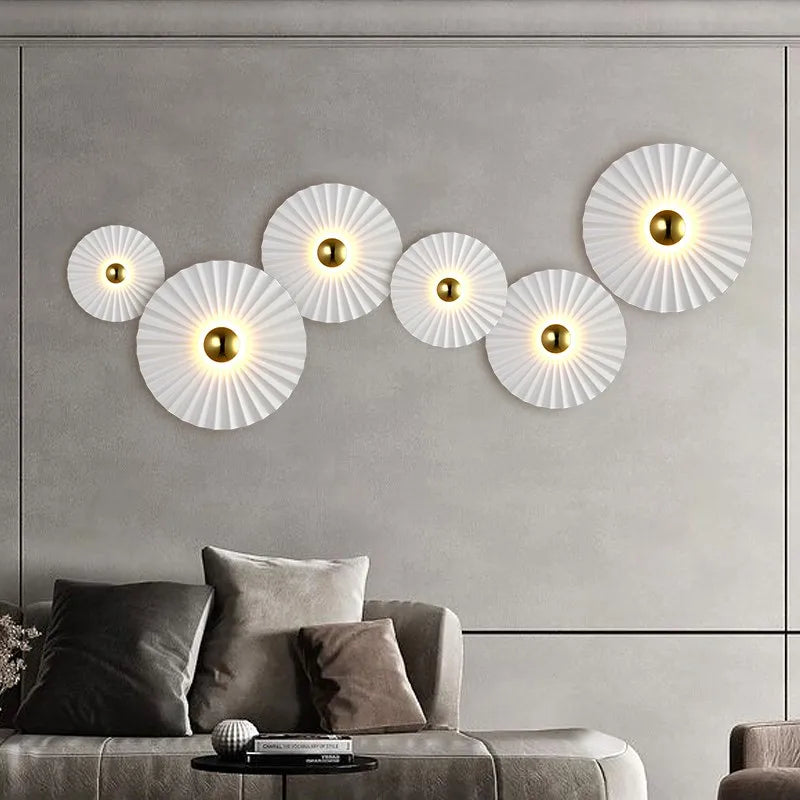 appliques murales moderne blanc doré minimaliste éclairage quotidien chambre cuisine salle manger