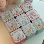 boîtes métalliques réutilisables boîtes bonbons vintage illustrées animaux motifs floraux opaques mignonnes