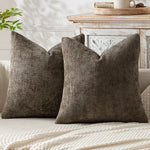 housse coussin nordique chenille solide couleur unie tissage grossier décoratif 45x45cm pièces moderne