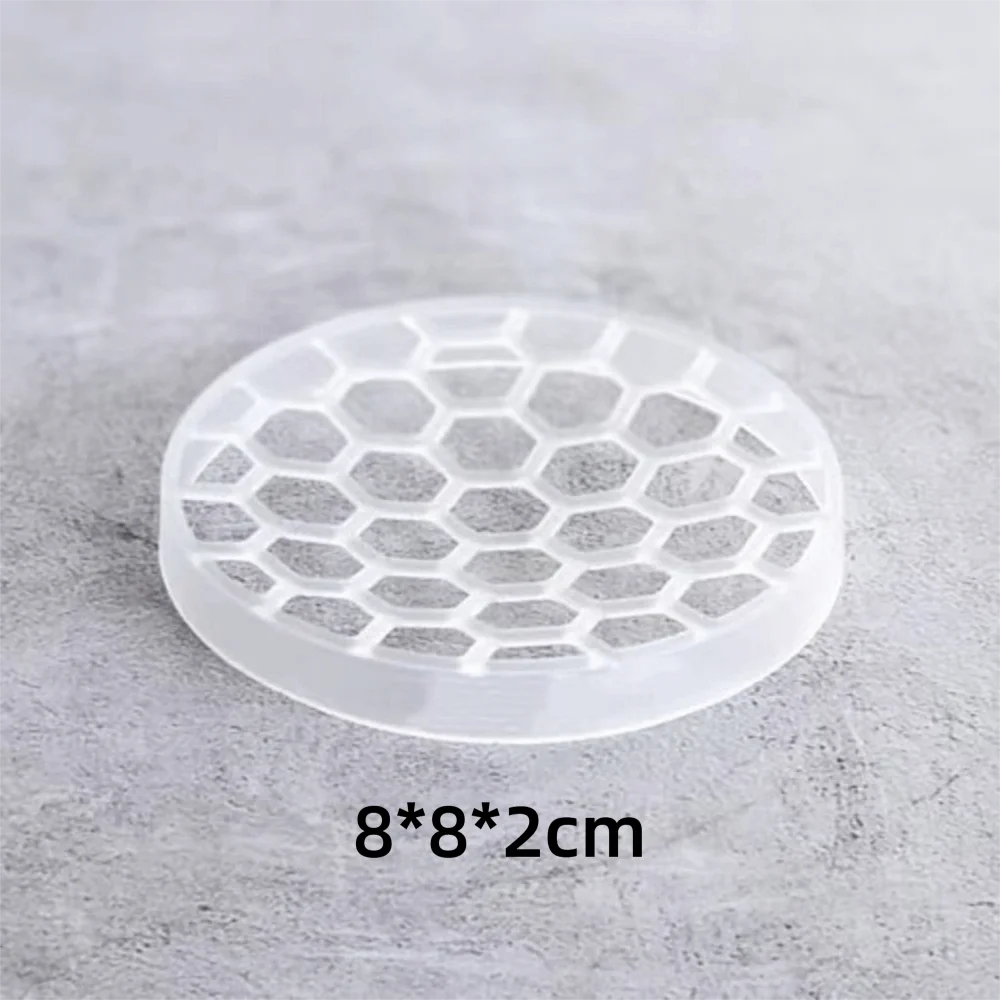 support composition florale transparent grille hexagonale moderne arrangement fleurs fixations invisibles 8x8x2cm