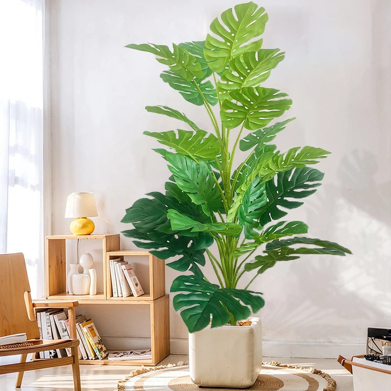 plantes artificielles monstera feuilles vertes modernes décoration intérieure extérieure 60 120cm