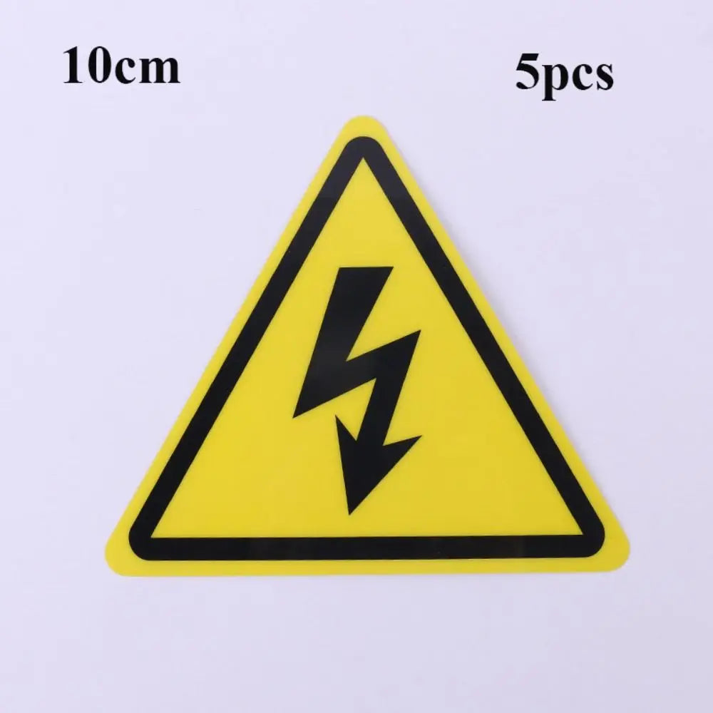 autocollants signalisation électrique jaune noir triangle hazard opacité graphique adhésif sécurité imperméable pvc