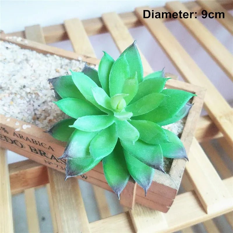 décoration intérieure plante succulente artificielle pvc réaliste verte texture feuilles arrondies pointues occasion maison