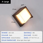 lampes murales extérieures modernes led ip65 étanches noir blanc minimaliste