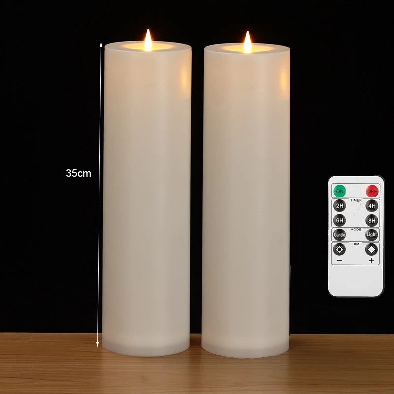 bougies led sans flamme étanches réglables modernes fêtes événements camping 30cm 50000 heures