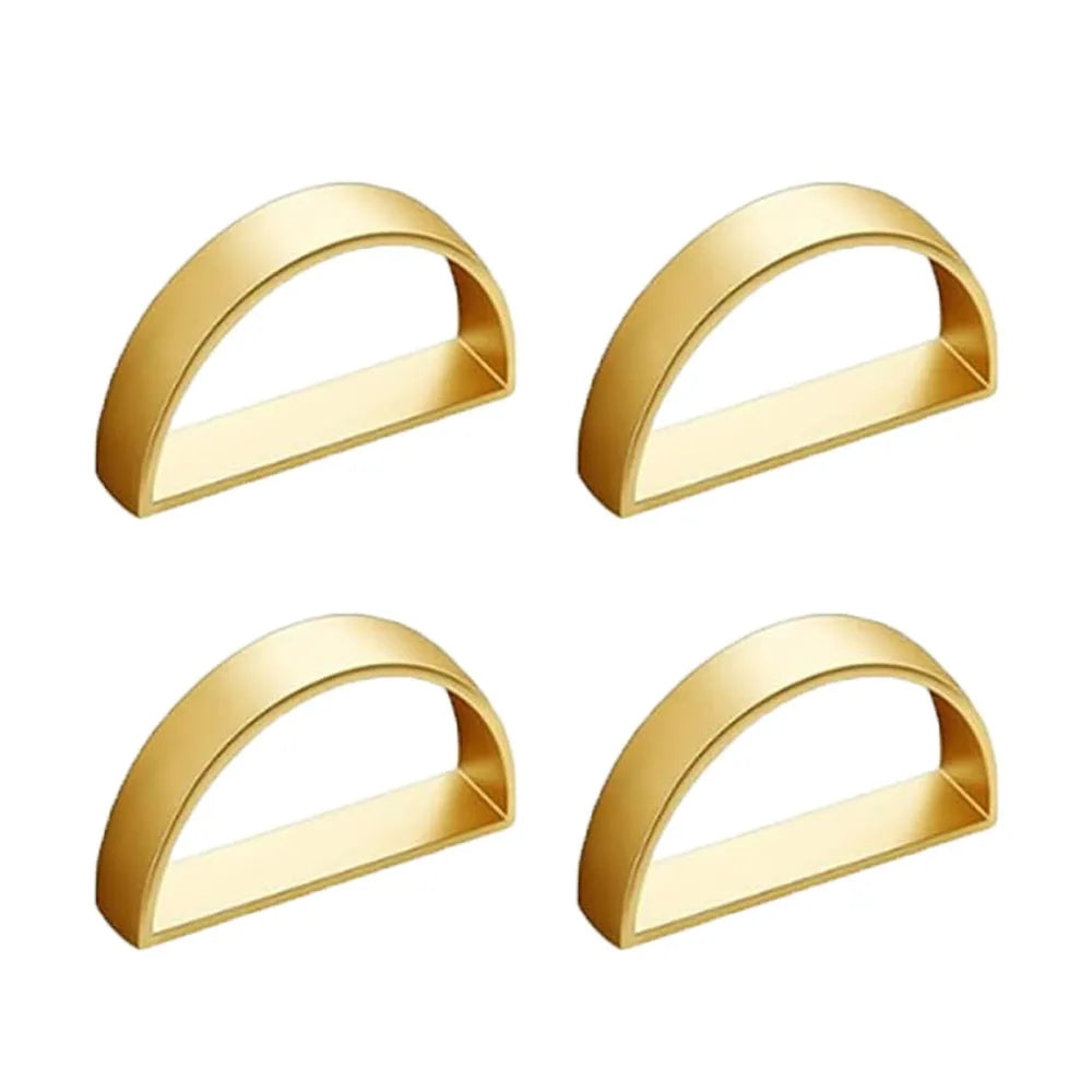 anneaux serviettes moderne doré lisse respectueux environnement set adhésif fourchette cuillère table