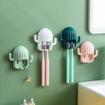 Porte-brosse à dents mural blanc dans une salle de bain moderne