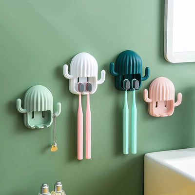 Porte-brosse à dents mural blanc dans une salle de bain moderne