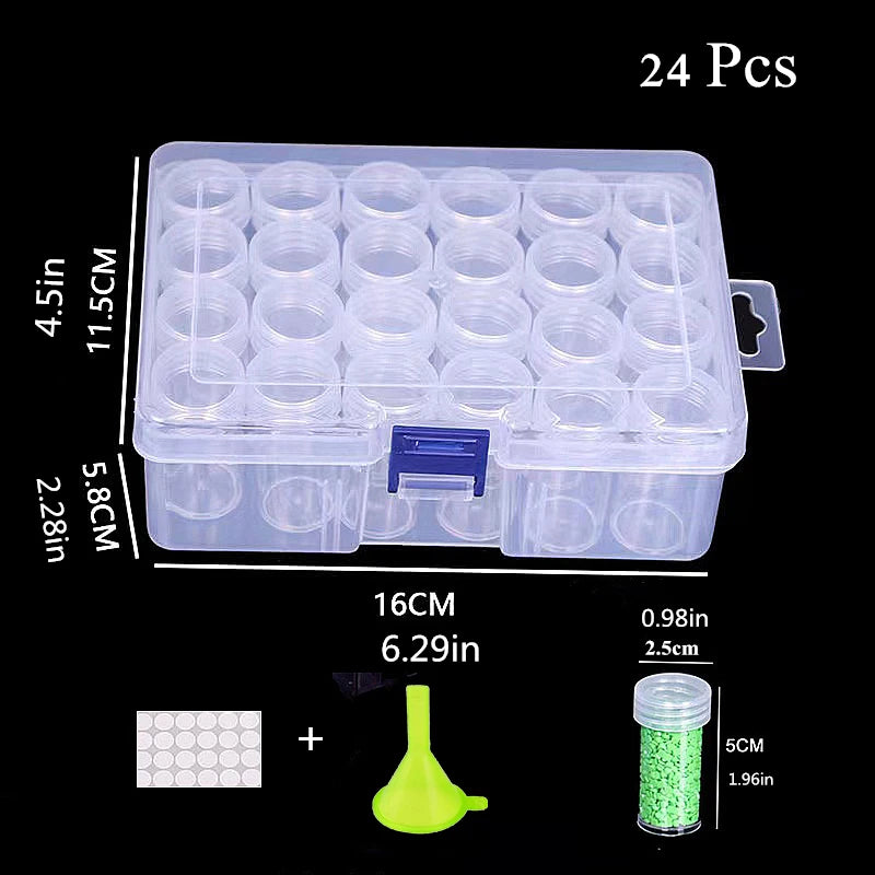 boîtes rangement transparentes pots ronds stockage diy accessoires broches graines vis fixations artisans