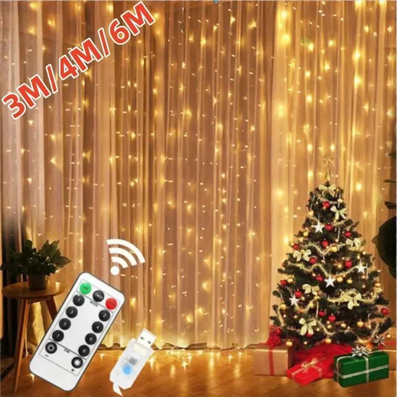 guirlande lumineuse étoiles blanc chaud moderne télécommande alimentation USB imperméable IP65