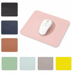tapis souris cuir bleu marine noir rose clair gris marron vert clair uni minimaliste