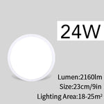 plafonnier led moderne blanc mat économique 18w 18cm sans scintillementflux lumineux