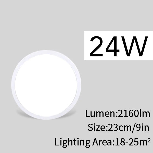 plafonnier led moderne blanc mat économique 18w 18cm sans scintillementflux lumineux