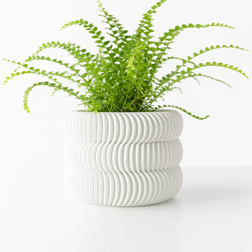 cache pot moderne rayures horizontales plante décoration maison plastique biodégradable écologique