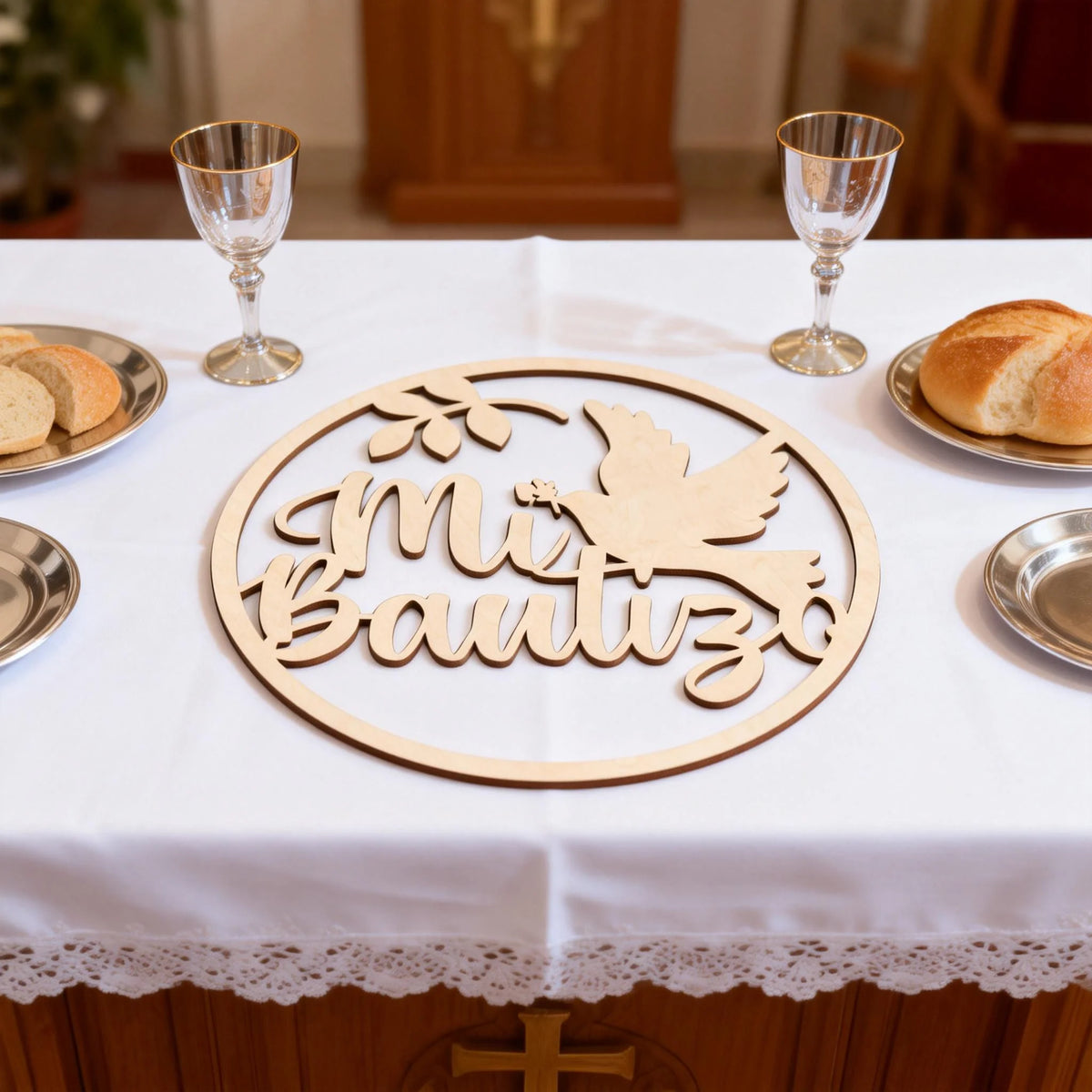 décoration murale bois mi bautizo oiseau feuilles christening party supplies baby baptism gift artisanal