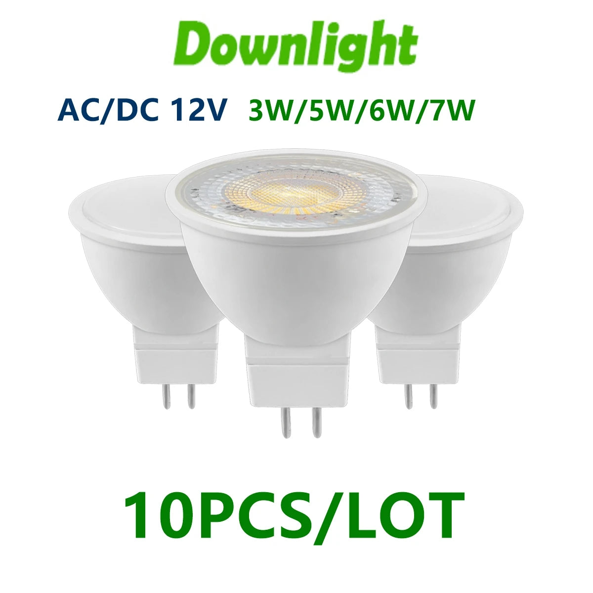 ampoule led downlight blanc moderne 12v 3w 7w 3000k 4000k 6000k