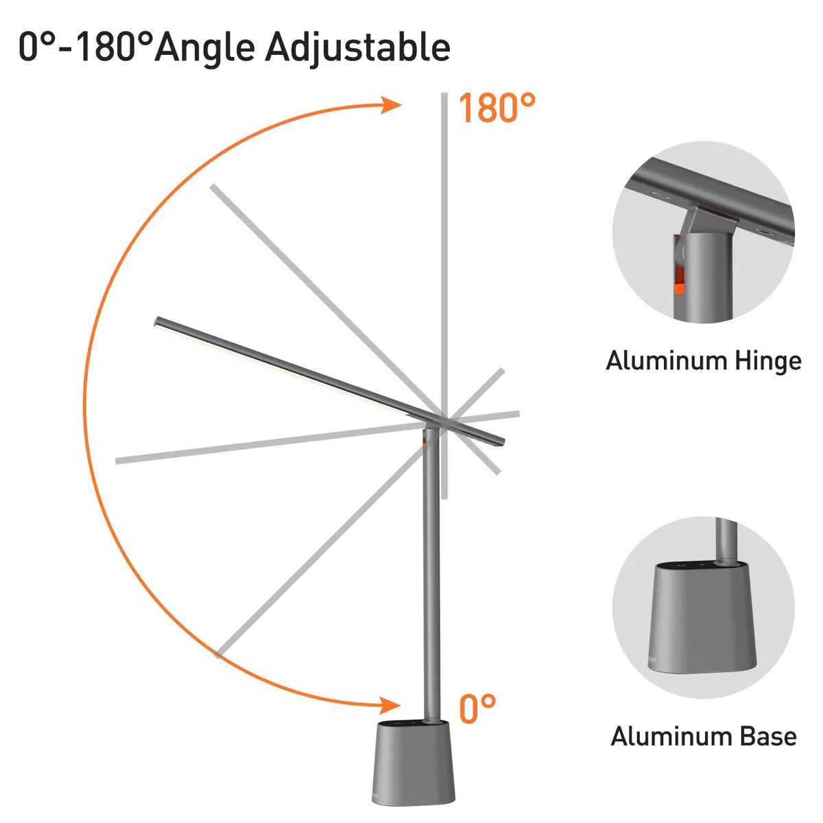 lampe pliable gris métallisé moderne ampoules led rechargeable interrupteur tactile finition froissée