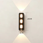 applique murale moderne led noir éclairage extérieur balcon jardin hydrofuge minimaliste