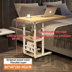 table d'appoint mobile blanche moderne roulettes étagères chambre coucher canapé