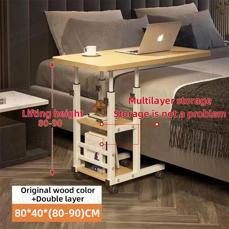 table d'appoint mobile blanche moderne roulettes étagères chambre coucher canapé