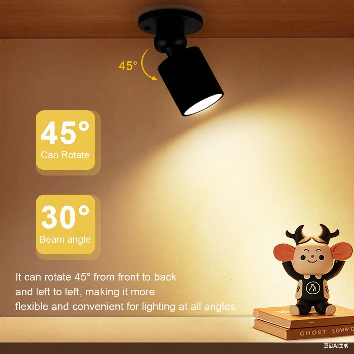 spots lumineux led 12v aluminium noir salle manger murale moderneDecorationInterior