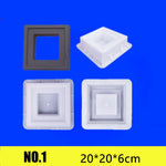 moule décoration extérieure plaque moderne motifs géométriques variés plastique réutilisable grès clair foncé