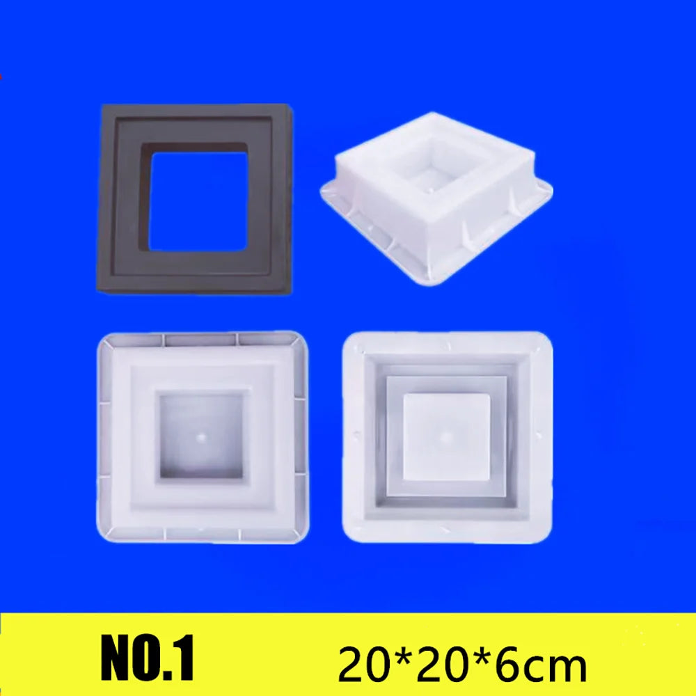 moule décoration extérieure plaque moderne motifs géométriques variés plastique réutilisable grès clair foncé