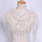 écharpe féminine floral dentelle noir blanc décoratives classique élégante printemps étéextérieur