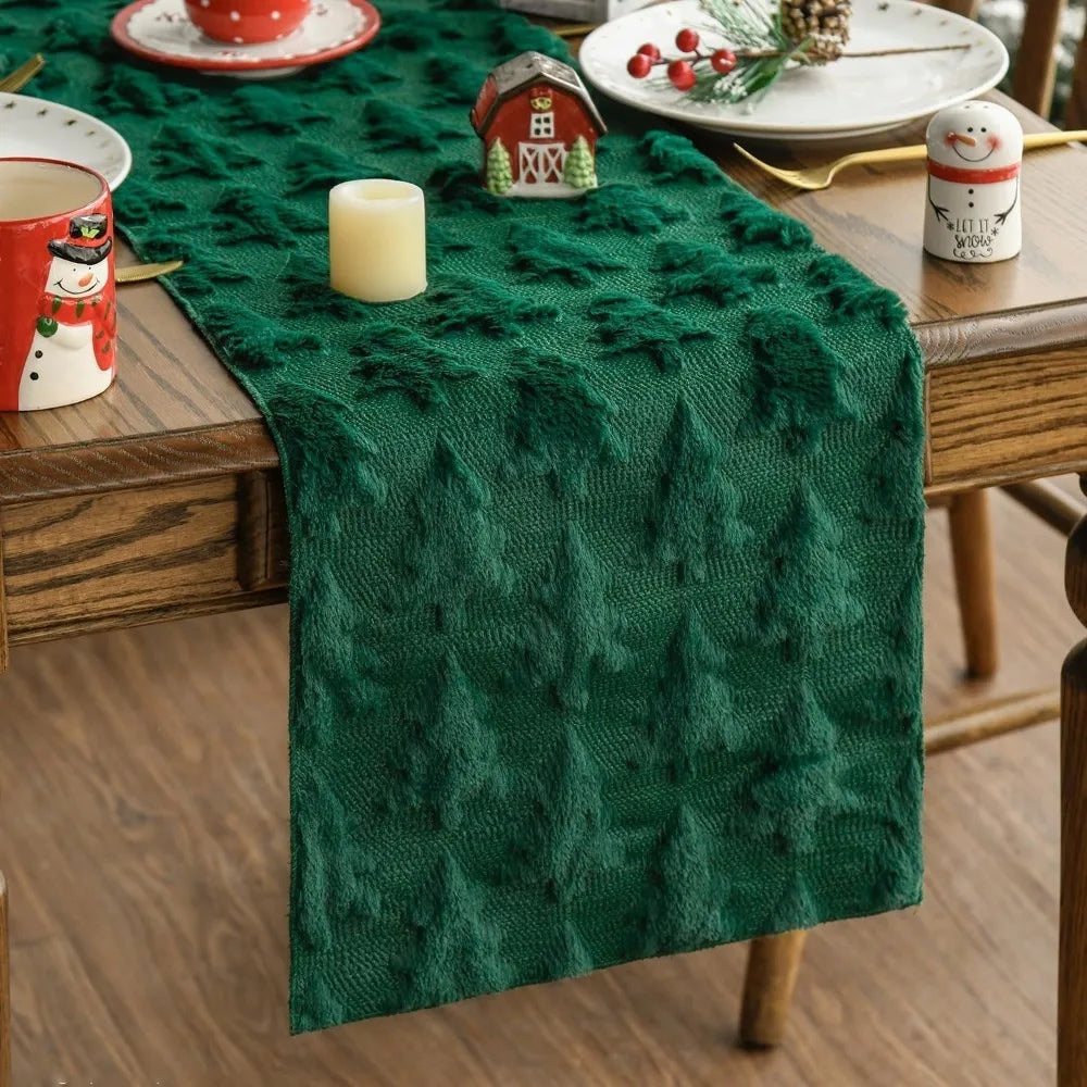 changement chemin table noël arbres étoiles dorées vert festif décoration maison festive opalescent longueur